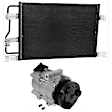 2-Piece Kit A/C Compressor, with Clutch, 6-Groove Pulley, 4.6L Engine, includes A/C Condenser