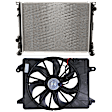 2-Piece Kit Radiator, Single Fan, includes Radiator Fan