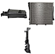 3-Piece Kit Radiator, 3.0L Engine, includes Coolant Reservoir, and Radiator Support Side Panel
