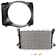 2-Piece Kit Radiator, includes Fan Shroud