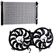 2-Piece Kit Radiator, includes Radiator Fan