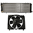2-Piece Kit Radiator, 4.0L Engine, includes Radiator Fan