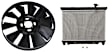 2-Piece Kit Radiator, 4.2L Engine, includes Radiator Fan Blade