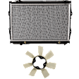 2-Piece Kit Radiator, 2.7L Engine, includes Radiator Fan Blade