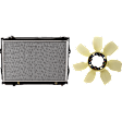 2-Piece Kit Radiator, 3.4L Engine, includes Radiator Fan Blade