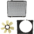 3-Piece Kit Radiator, 3.4L Engine, Extended Cab Pickup/Standard Cab Pickup, RWD, includes Fan Shroud, and Radiator Fan Blade