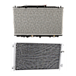 2-Piece Kit Radiator, 2.4L Engine, Sedan, USA/Mexico Built Vehicle, includes A/C Condenser