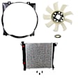 3-Piece Kit Radiator, 4.0L Engine, includes Fan Shroud, and Radiator Fan Blade
