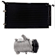 2-Piece Kit A/C Compressor, with Clutch, 6-Groove Pulley, 6 Cyl Engine, includes A/C Condenser