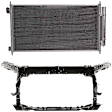2-Piece Kit A/C Condenser, Sedan, includes Radiator Support Assembly
