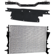 3-Piece Kit Radiator, Primary Unit, 6.7L Engine, Diesel, includes Radiator Support Baffle, and Radiator Support Lower Crossmember