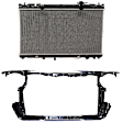 2-Piece Kit Radiator Support Assembly, 4 Cyl Engine, Japan Built Vehicle, with Heavy Duty Cooling, includes Radiator