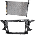 2-Piece Kit Radiator Support Assembly, 3.8L Engine, includes Radiator