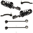 6-Piece Kit Front, Driver and Passenger Side Suspension Kit, Includes (2) Tie Rod End, (2) Sway Bar Link and (2) Shock Absorber and Strut Assembly