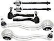 6-Piece Kit Front, Driver and Passenger Side, Lower, Frontward Control Arm Kit, Includes (2) Control Arm and (4) Tie Rod End