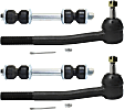 4-Piece Kit Front, Driver and Passenger Side Suspension Kit, Includes (2) Tie Rod End and (2) Sway Bar Link