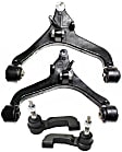 4-Piece Kit Front, Driver and Passenger Side, Lower Control Arm Kit, Includes (2) Control Arm and (2) Tie Rod End