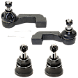 4-Piece Kit Front, Driver and Passenger Side Suspension Kit, Includes (2) Ball Joint and (2) Tie Rod End
