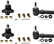 4-Piece Kit Front, Driver and Passenger Side Suspension Kit, Includes (2) Ball Joint and (2) Tie Rod End