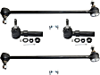 4-Piece Kit Front, Driver and Passenger Side Suspension Kit, Includes (2) Tie Rod End and (2) Sway Bar Link