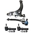 4-Piece Kit Front, Driver and Passenger Side, Lower Control Arm Kit, Includes (2) Control Arm and (2) Tie Rod End