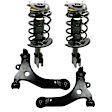 4-Piece Kit Front, Driver and Passenger Side Control Arm Kit, Includes (2) Control Arm and (2) Shock Absorber and Strut Assembly