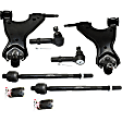6-Piece Kit Front, Driver and Passenger Side, Lower Control Arm Kit, Includes (2) Control Arm and (4) Tie Rod End