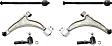 6-Piece Kit Front, Driver and Passenger Side, Lower Control Arm Kit, Includes (2) Control Arm and (4) Tie Rod End