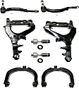 8-Piece Kit Front, Driver and Passenger Side, Upper and Lower Control Arm Kit, Includes (4) Control Arm and (4) Tie Rod End