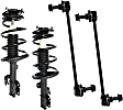 4-Piece Kit Front, Driver and Passenger Side Suspension Kit, Includes (2) Sway Bar Link and (2) Shock Absorber and Strut Assembly