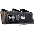 2006 GMC Canyon - 6-Piece Kit Driver and Passenger Side Halogen Headlight, With bulb(s), For Models Without Performance Xtreme Package, OE Replacement,  Includes (2) Headlight, (2) Corner Light and (2) Tail Light