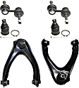 6-Piece Kit Front, Driver and Passenger Side, Upper Control Arm Kit, Includes (2) Ball Joint, (2) Control Arm, and (2) Sway Bar Link