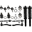 12-Piece Kit Front Suspension Kit, Includes (4) Ball Joint, (4) Tie Rod End, (2) Sway Bar Link and (2) Shock Absorber and Strut Assembly