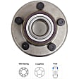 4-Piece Kit Front, Driver and Passenger Side Wheel Hub, With ABS, includes Outer Tie Rod Ends