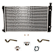 6-Piece Kit Radiator, with Radiator Cap, Radiator Hose, Thermostat, and Thermostat Gasket,  5.7L Engine, Aluminum Core, Plastic Tank, 28 in. Core Width, Without Engine Oil Cooler