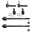 6-Piece Kit Front, Driver and Passenger Side Suspension Kit, Includes (2) Ball Joint and (4) Tie Rod End