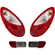4-Piece Kit Driver and Passenger Side Halogen Tail Light, With bulb(s), Includes (2) Back Up Light and (2) Tail Light