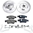 KIT-092121-101 2-Wheel Set Front Brake Disc and Pad Kit, Cross-drilled and Slotted 5 Lugs 329.95 mm Ceramic Evolution Drilled & Slotted Series, Includes (1) Brake Disc and (1) Brake Pad Set