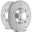 KIT-092121-14 2-Wheel Set Brake Disc and Pad Kit, Plain Surface 5 Lugs Ceramic Evolution Geomet Coated High Carbon, Includes (2) Brake Disc and (1) Brake Pad Set