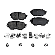 KIT-092121-151 2-Wheel Set Brake Disc and Pad Kit, Cross-drilled and Slotted 5 Lugs Ceramic Brake Disc Evolution Drilled & Slotted Series; Brake Pad Set Pro-Line Series, Includes (1) Brake Disc and (1) Brake Pad Set