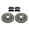 KIT-092121-155 2-Wheel Set Brake Disc and Pad Kit, Plain Surface 5 Lugs Ceramic Autospecialty By Powerstop, Includes (2) Brake Disc and (1) Brake Pad Set