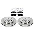 KIT-092121-281 2-Wheel Set Brake Disc and Pad Kit, Plain Surface 6 Lugs Ceramic 4WD Autospecialty By Powerstop, Includes (2) Brake Disc and (1) Brake Pad Set