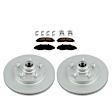 KIT-092121-306 2-Wheel Set Front Brake Disc and Pad Kit, Plain Surface 5 Lugs 307.34 mm Semi-metallic RWD Evolution Geomet Coated High Carbon, Includes (2) Disc and (1) Pad Set