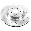 KIT-092121-335 2-Wheel Set Brake Disc and Pad Kit, Plain Surface 5 Lugs Organic Autospecialty By Powerstop, Includes (2) Brake Disc and (1) Brake Pad Set