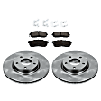 KIT-092121-78 2-Wheel Set Brake Disc and Pad Kit, Plain Surface 5 Lugs Ceramic Autospecialty By Powerstop, Includes (2) Brake Disc and (1) Brake Pad Set