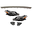 5-Piece Kit, Driver and Passenger Side LED Headlight, With bulb(s), OE Replacement, Includes (3) Bumper Trim and (2) Headlight
