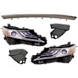 5-Piece Kit Driver and Passenger Side LED Headlight, With bulb(s), For Models With LED Signal Light, OE Replacement, Includes (3) Bumper Trim and (2) Headlight