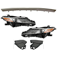5-Piece Kit Driver and Passenger Side LED Headlight, With bulb(s), For Models With LED Signal Light, OE Replacement, Includes (3) Bumper Trim and (2) Headlight