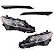 4-Piece Kit Driver and Passenger Side LED Headlight, With bulb(s), OE Replacement, Includes (2) Bumper Trim and (2) Headlight