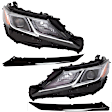 4-Piece Kit, Driver and Passenger Side LED Headlight, With bulb(s), OE Replacement, Includes (2) Bumper Trim and (2) Headlight
